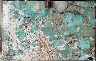 Extroic Stone Amazonite Green Granite Slabs For Wall