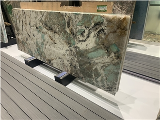 Extroic Stone Amazonite Green Granite Slabs For Wall