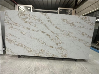 Guanmay Artificial Stone Quartz Slabs With Gold Veins