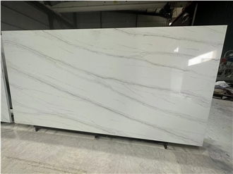 White Engineering Stone Slabs Quartz Slabs For Home Design