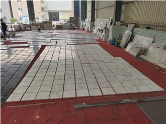 Greece Volakas White Marble Honed Suface For Floor Tile