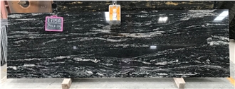 Polished Titanium Black Granite Slabs