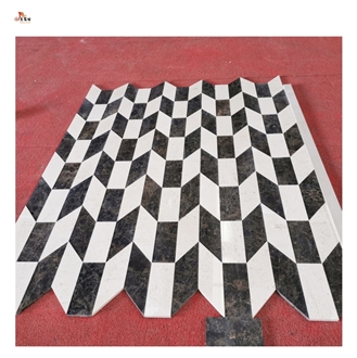 3D Inlay Medallion Waterjet Floor Pattern Polished Tiles