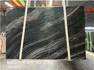 China Black Armani Marble Polished Wall Slab