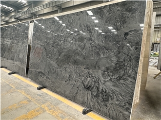 Brazil Brilliant Black Raven Quartzite Slabs