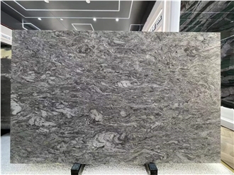 Brazil Platinum Diamond Black Granite Slab Tile