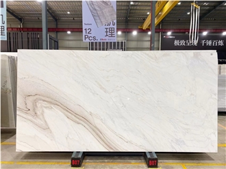 Popular Italy White Gold Sand Marble Slabs