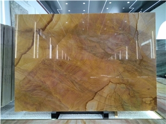 Rainbow Impression Gold Luxury Quartzite Slabs