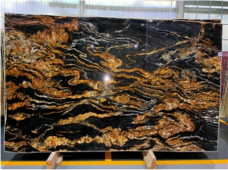 Cosmos Black Granite Slabs