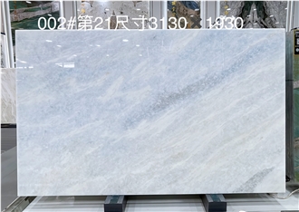 Polished Brazilian Blue Crystal Marble Slabs