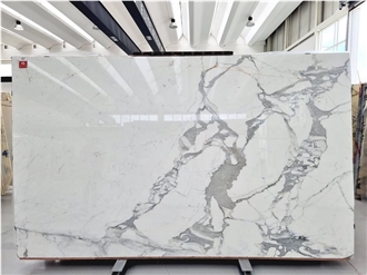 Polished Calacatta Carrara White Marble Slabs