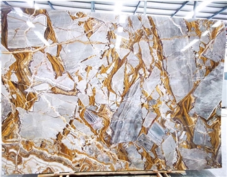 YUANDA Luxury Versailles Gold Polished Marble Slabs