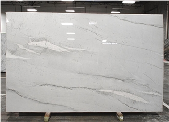 YUANDA Mont Blanc White Quartzite Wall Floor Quartzite Slabs