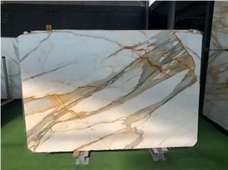 YUANDA New Calacatta Gold Polished Honed Marble Slabs