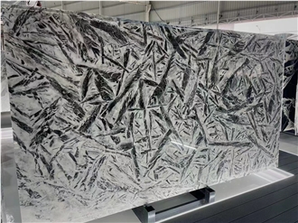 Bianco Phoenix Feather Transparent Marble Slabs And Tiles