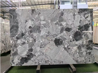 Polished Oreo Grey Marble Slabs