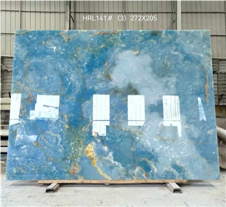 Hot Sale Golden Blue Onyx Slabs