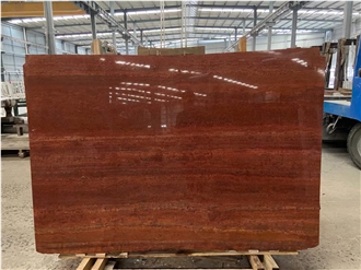Iran Red Travertine Slabs