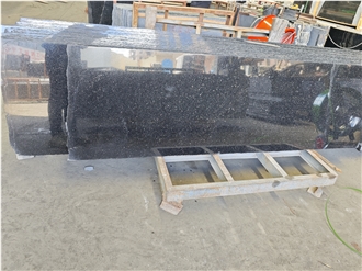 India Shining Black Galaxy Long Cutter Slab  Pattern