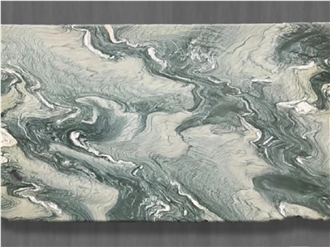 Indoor Wall Floor Tiles Landscape Green Marble Slab