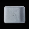 Italian Carrara White Marble Rectangular Honed Stone Sink