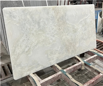 Polished Fantasy White Marble Slab For Tiles