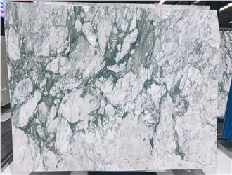 Polished Floor Wall Tiles Green Marble Slab