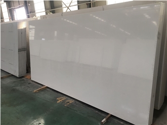 Pure White Polished Artificial Stone Slabs Nano Stone Slabs