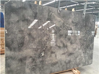Polished Romantic Gray Marble Slabs For Project Flooring