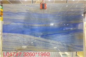 Brazil Azuldo Blue Quartzite Slabs Azul Macaubas Home Use