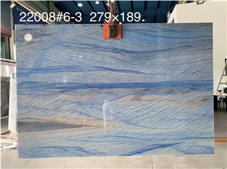 Brazil Blue Azul De Quartzite Azul Macaubas Slab In China