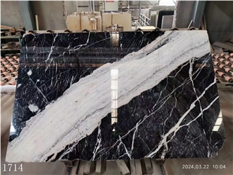 Stilvon Black White Marble Slabs Interior Wall Decoration