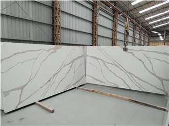 Artificial Polished 127X64" Calacatta 5073 Quartz Slabs