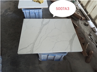 Floor Tile  Artificial Calacatta White Quartz Slab