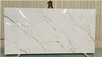 Goldtop Artificial Stone 5111 Laza Gold Quartz Tiles Slabs