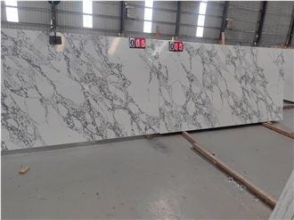 Goldtop Artificial Stone Arabescato Extra Quartz Tiles Slabs