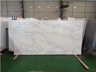 Goldtop Artificial Stone Statuario Verona Quartz Tiles Slabs