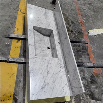 Goldtop Carrara White Marble Countertops Grey Vein Bath Top