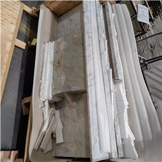 Goldtop Carrara White Marble Countertops Grey Vein Bath Top