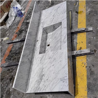 Goldtop Carrara White Marble Countertops Grey Vein Bath Top