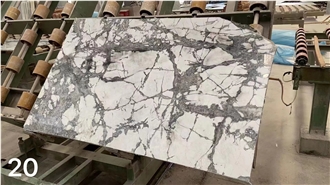 Goldtop New Natural Winter River Snow Marble Tiles Slabs