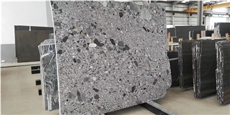 Goldtop New Quarry Natural Breccia Grey Marble Tiles Slabs