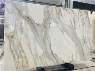 Goldtop New Quarry Natural Calacatta Gold Marble Tiles Slabs