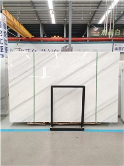 Goldtop New Quarry Natural Colombia White Marble Tiles Slabs