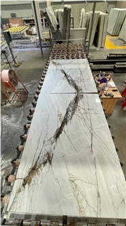 Goldtop New Quarry Natural Dione Spider Marble Tiles Slabs