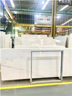 Goldtop New Quarry Natural Han White Marble Tiles Slabs