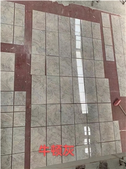 Goldtop New Quarry Natural Newton Grey Marble Tiles Slabs