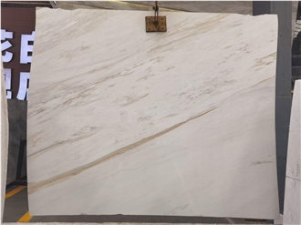 Goldtop New Quarry Natural Venus White Marble Tiles Slabs