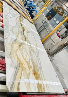 GOLDTOP ODM/OEM Calacatta Gold Marble Slabs For Hotel