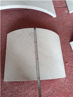 GOLDTOP OEM/ODM Natural Volakas White Marble Curved Tiles
